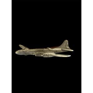 Vtg Pewter 3 D B-17 Bomber Aviation Hat Tie Lapel Tack Pin WW2